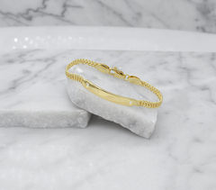 Esclava Barbada Doble 4mm. Oro Laminado 18k - CATÁLOGO BLANCO