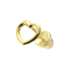 1Pza Broquel Silueta Corazón. Oro 10K - comprar en línea