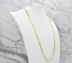 Cadena Fígaro 3X1 5.5mm. Oro Laminado 18k - CATÁLOGO BLANCO