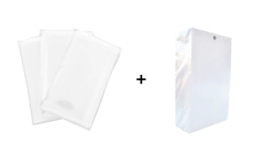 Juego 100 Piezas Insertos Y 100 Bolsas Celofán Para Colgar 5 X 8 Pulgadas