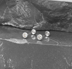 Broqueles Bisel Círculo 3.5mm. Plata 0.925 en internet