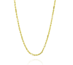 Cadena Torsal Fígaro 3mm. Oro Hueco 10k