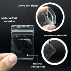 Imagen de 9 x 13 cm Bolsa De PVC Flex Con Cierre 100 Pzas.