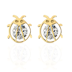 CATARINA CHICA 3D CON ZIRCONIA. ORO 10K