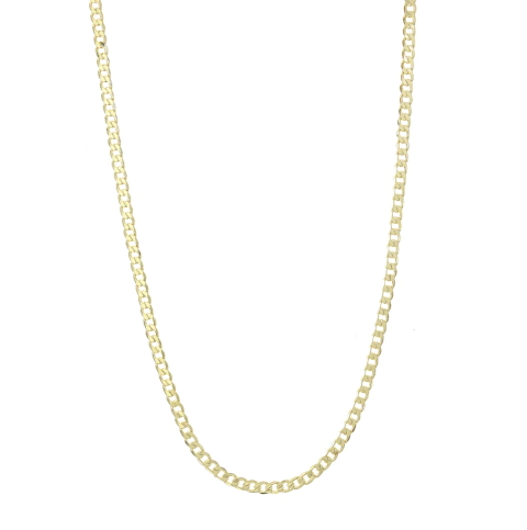 Cadena Barbada 3.5mm. Oro Laminado 18k