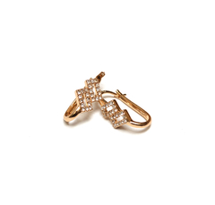 Aretes Con Zirconia. Oro Laminado 18k