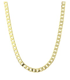 Cadena Barbada 6.2mm. Oro Laminado 18k