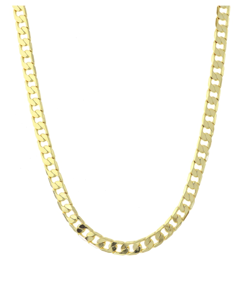 Cadena Barbada 6.2mm. Oro Laminado 18k