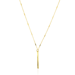 Collar Dije Barra Lisa. Chapa De Oro 22K - comprar en línea