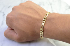 Pulso Eslabón 3X1 Fígaro 6.5mm. Oro Laminado 18k - comprar en línea