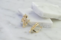 Aretes Con Zirconias. Oro Laminado 18k en internet