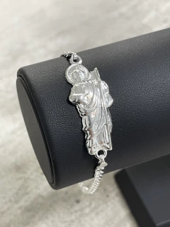 Esclava Barbada San Judas Tadeo 4mm. Plata 925 en internet