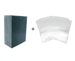 Juego 100 insertos y 100 bolsas de celofan 5 X 6 Pulgadas. Color - CATÁLOGO BLANCO