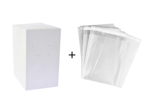 Juego 100 Piezas Insertos Y 100 Bolsas Celofán Para Colgar 2 X 3 Pulgadas