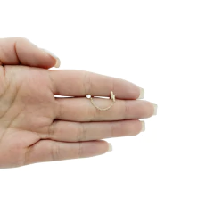 Broqueles cadena circulo bisel y rayo. Oro 10k - comprar en línea