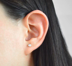 Broqueles Bisel Círculo 4.5mm. Plata 0.925 - comprar en línea