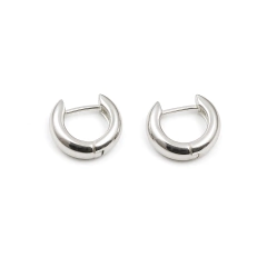 ARETES HUGGIES 12MM. PLATA 0.925 - comprar en línea