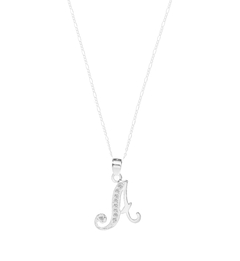 Collar Inicial Mediana Cadena Fígaro 3X1 De 49Cm. Plata Ley .925 en internet