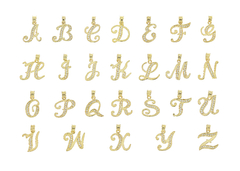 Dije Inicial Mediana. Chapa De Oro 14K - comprar en línea