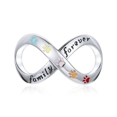 Berloque Infinito patinhas - comprar online