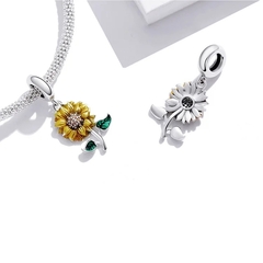 Berloque Girassol Prata 925