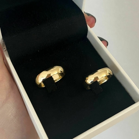 Aliança abaulada 5mm Ouro