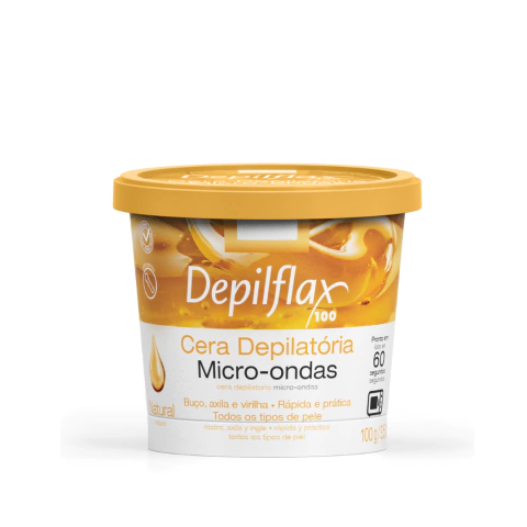 Cera Depilatória Microondas Natural Depilflax - 100G