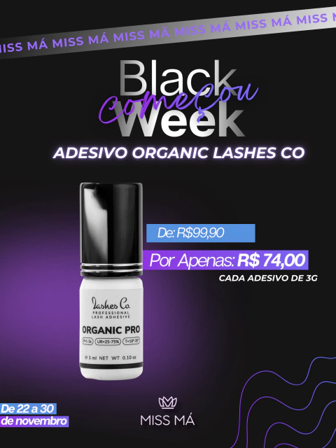 Cola Adesiva Fixadora Organic Pro - Lashes Co