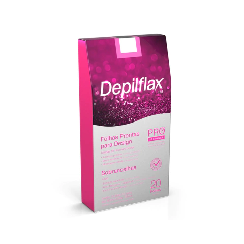 Folhas Prontas Depilatórias Sobrancelha Rosa Depilflax C/20 Und.