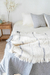 Manta / Pie de cama Moa lineas gris - tienda online