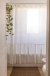 Cortina de baño gasa volados off white - comprar online