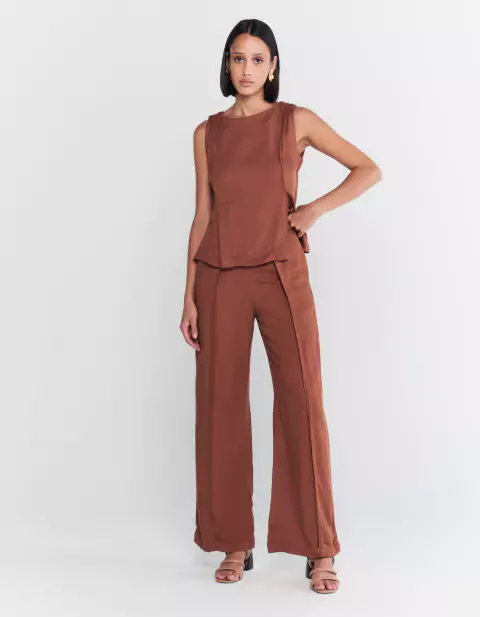 Calça Isis - Marrom Queimado