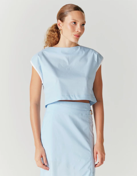 Blusa Betina - Azul Claro - comprar online