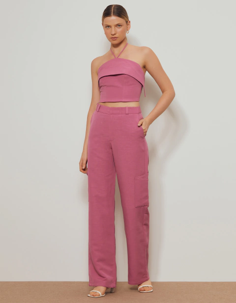 Calça Cargo - Orquídea