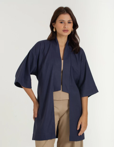 Kimono Amber por Daniela Yumi - Azul Noite - comprar online