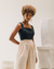 Cropped Flora - Preto