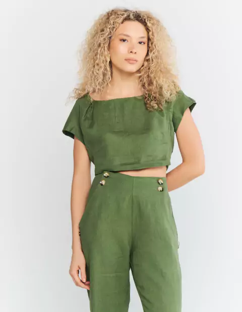 Cropped Lato - Verde Alfazema