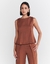 Blusa New Fenda - Marrom Queimado - comprar online