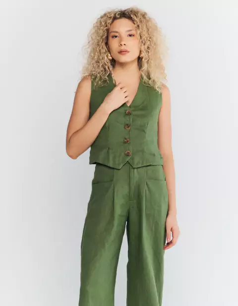 Colete Luísa - Verde Alfazema