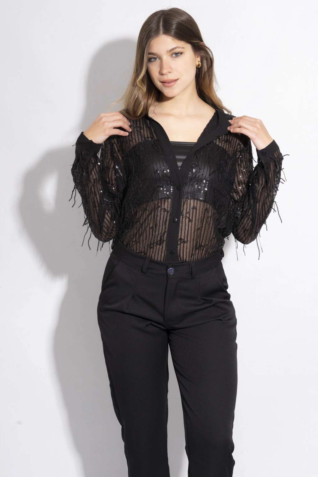 CAMISA CON FLECOS