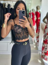 CROPPED RENDA BLACK
