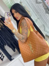 BOLSA YSL MARROM