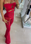 CALÇA FLARE RED