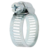 Abrazadera de acero inoxidable con un rango de ajuste de 12 a 22 mm, ideal para mangueras y acoples de aire.