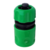 Acople de riego con AUTO STOP para manguera de 1/2, color verde.