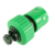 Acople de riego de 3/4 con sistema AUTO STOP, en color verde, ideal para unir mangueras de riego de forma segura y eficiente.