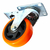 Rueda diametro 125mm poliuretano base giratoria con freno - comprar online