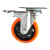 Rueda diametro 125mm poliuretano base giratoria con freno