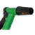 Pistola de riego para jardín en color verde con una boquilla negra, ideal para el riego eficiente de plantas y jardines.