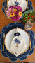 JOGO AMERICANO IMPERMEÁVEL FLORA AZUL MARINHO - comprar online